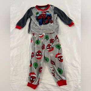Marvel Spider-Man Christmas Pajama Set Toddler Boys 2T Holiday Sleepwear